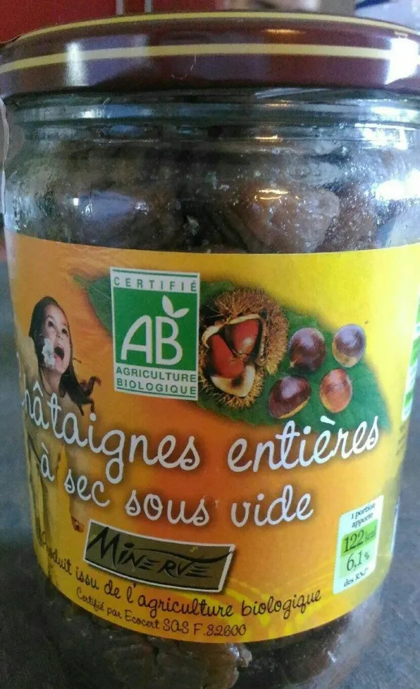Châtaigne entières à sec sous vide