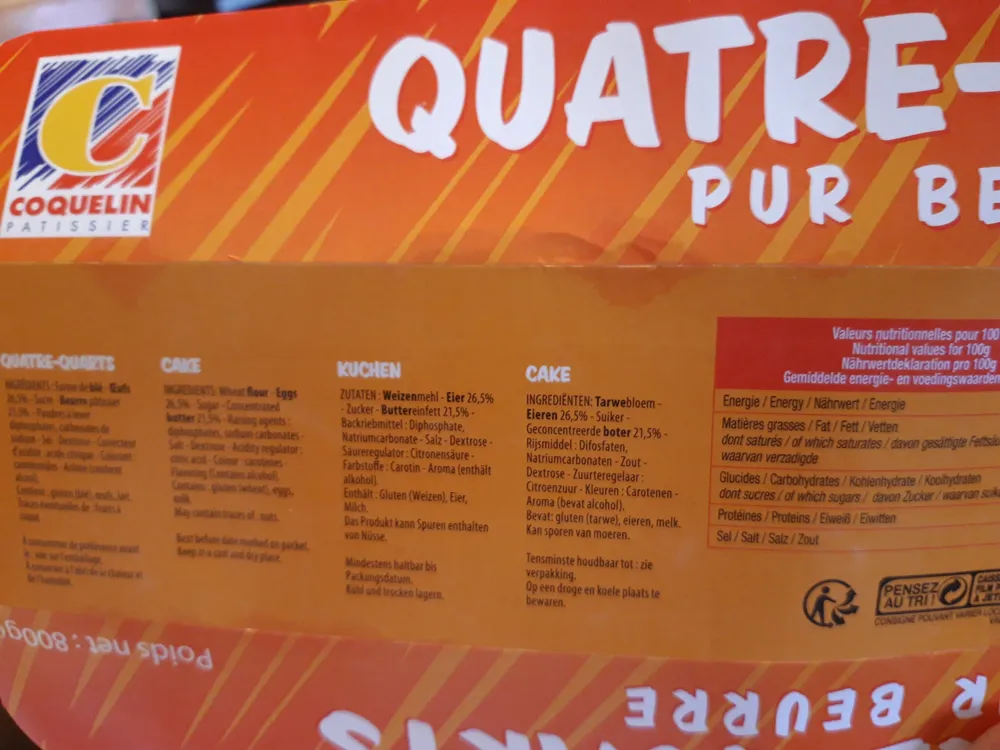 Quatre quarts long pur beurre COQUELIN
