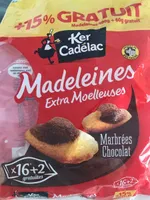 Madeleines Extra Moelleuse Marbrées chocolat
