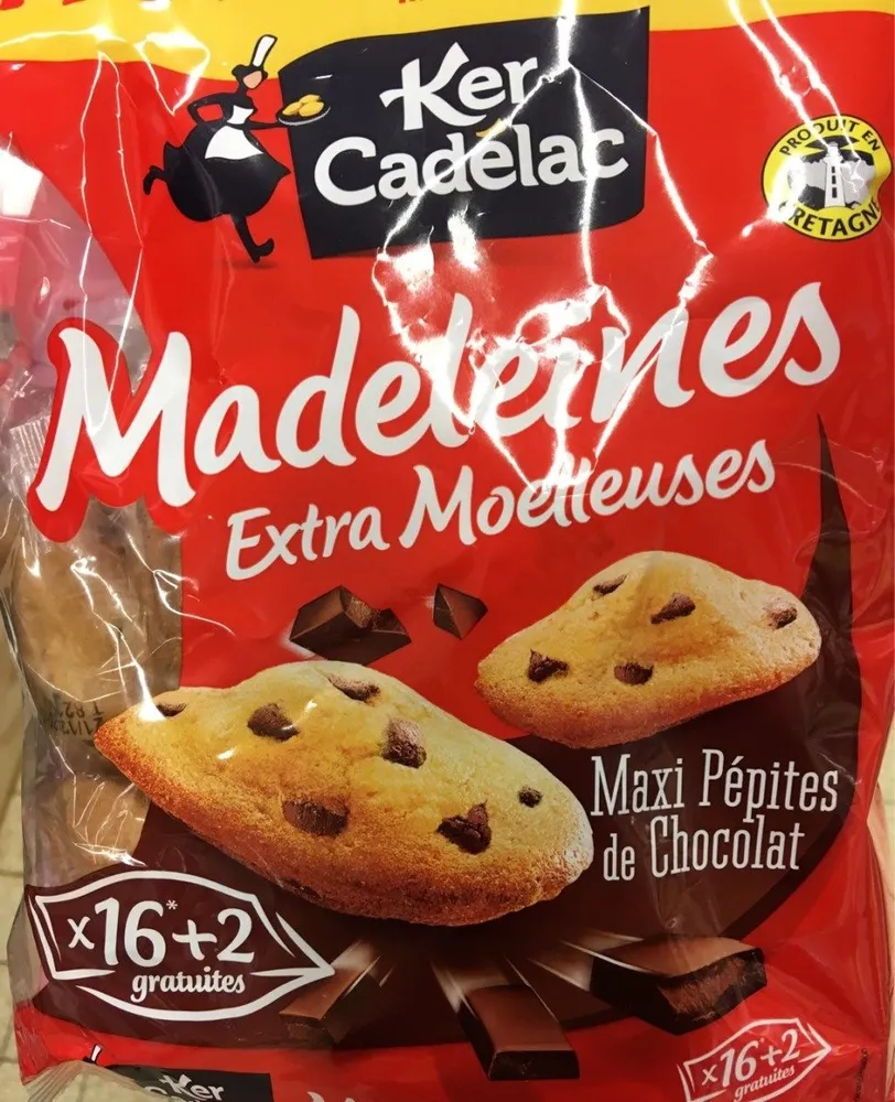 Madeleines Extra Moelleuses Maxi Pépites de Chocolat