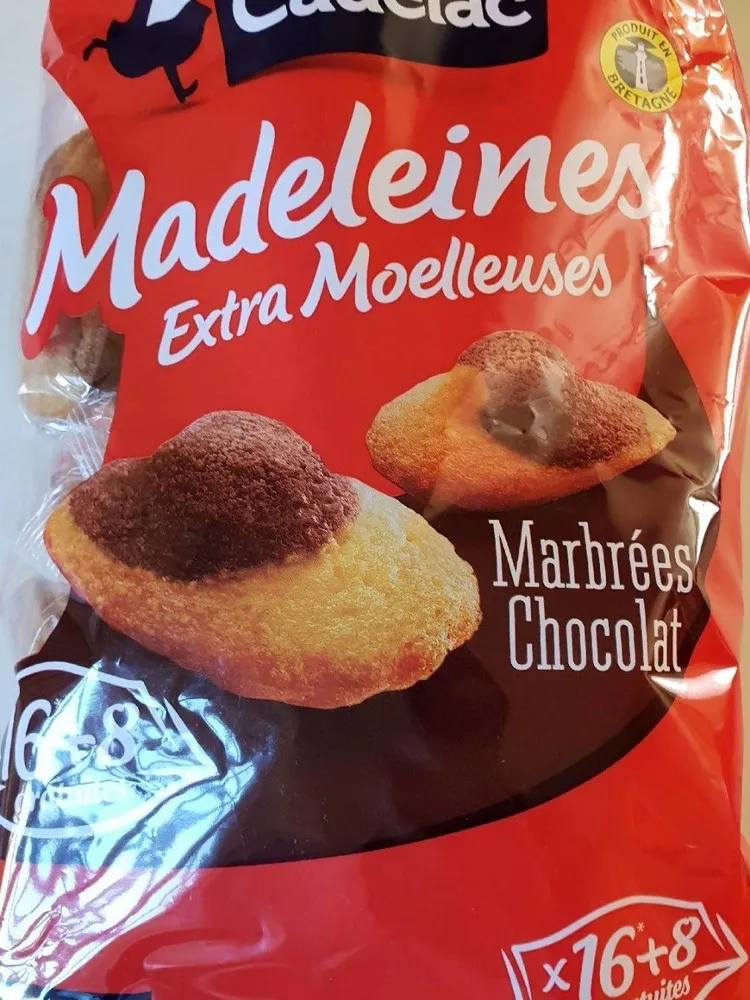 Madeleines extra moelleuses marbrées cacao
