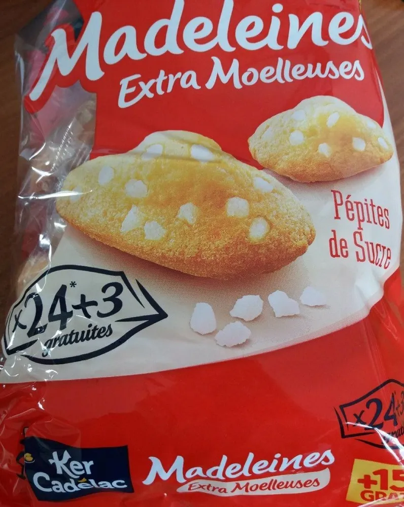 Madeleines extra moelleuse pépites de sucre