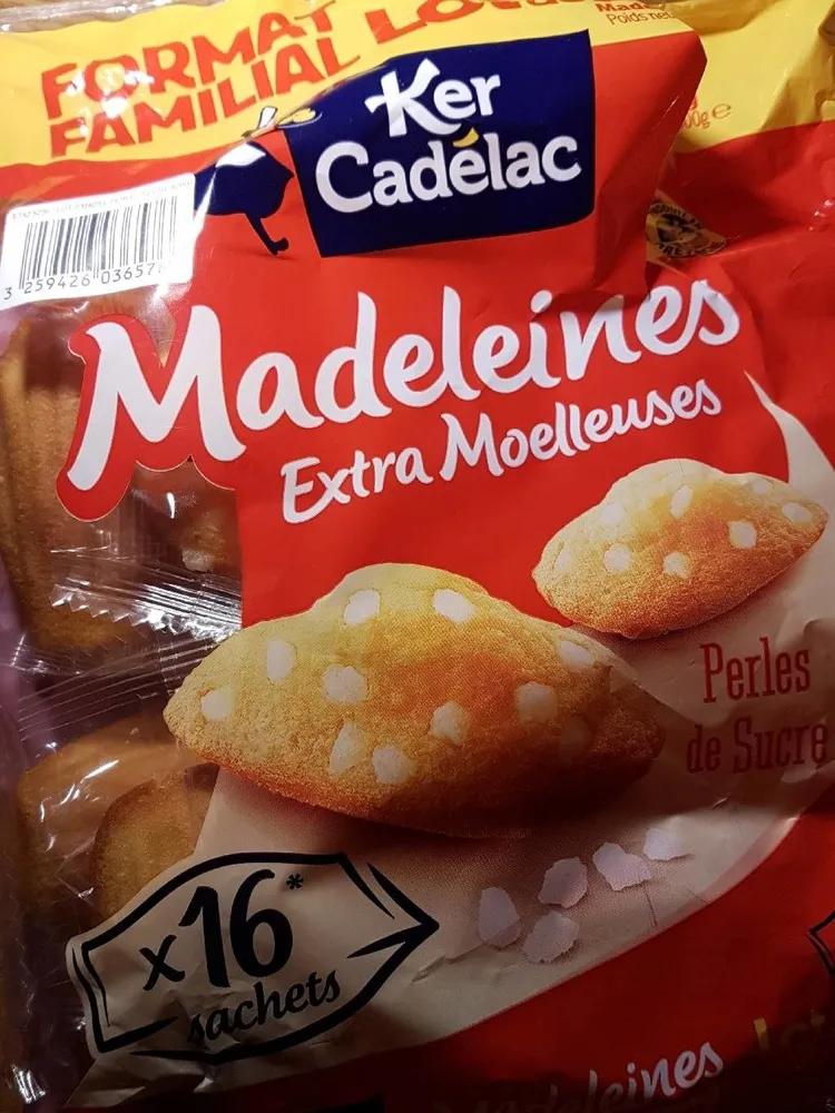 Madeleines Extra Moelleuses Perles de Sucre