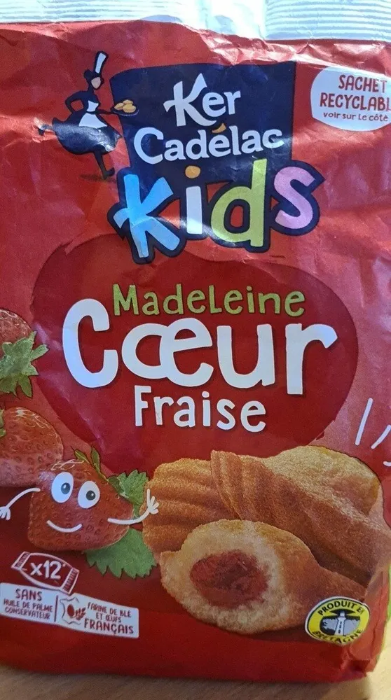 Madeleine cœur Fraise