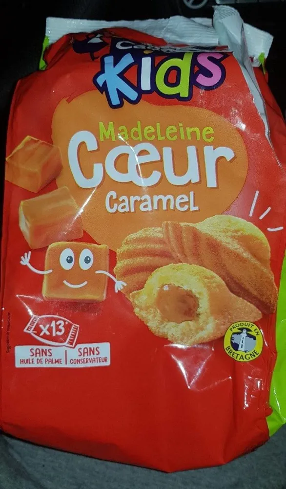 Kid's Madeleine coeur caramel