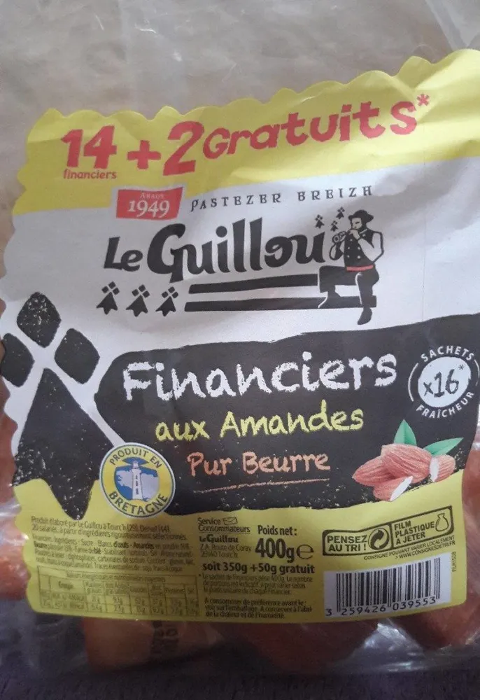 Financiers aux amandes pur beurre