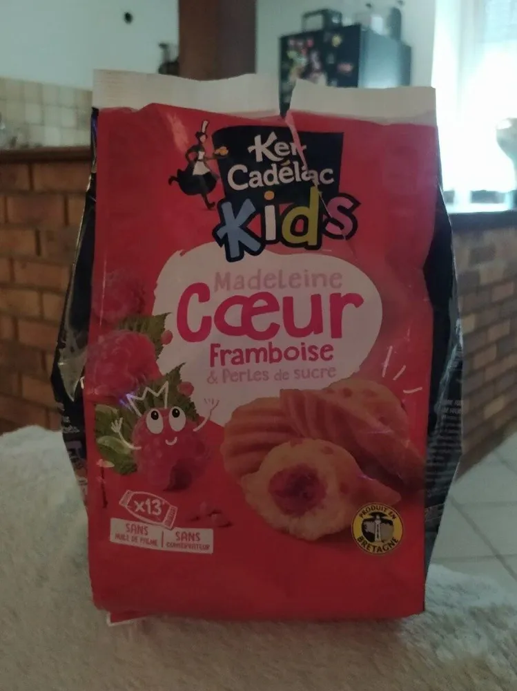 Madeleine coeur framboise
