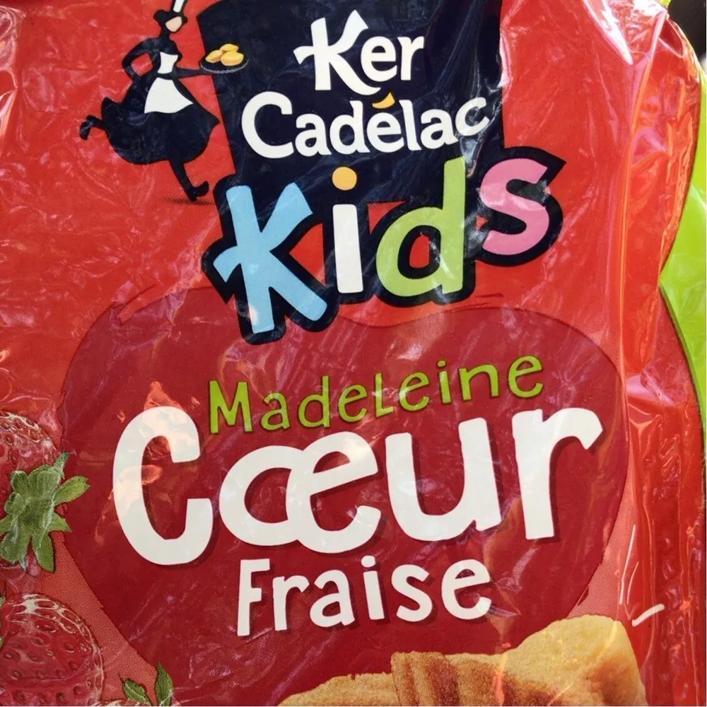 Madeleine coeur fraise