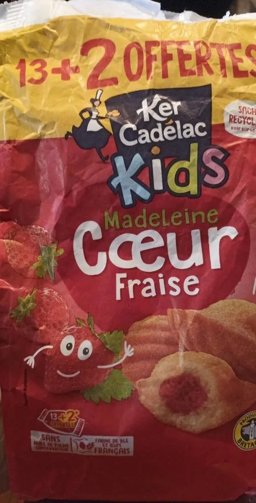 Kids Madeleine cœur de Fraise