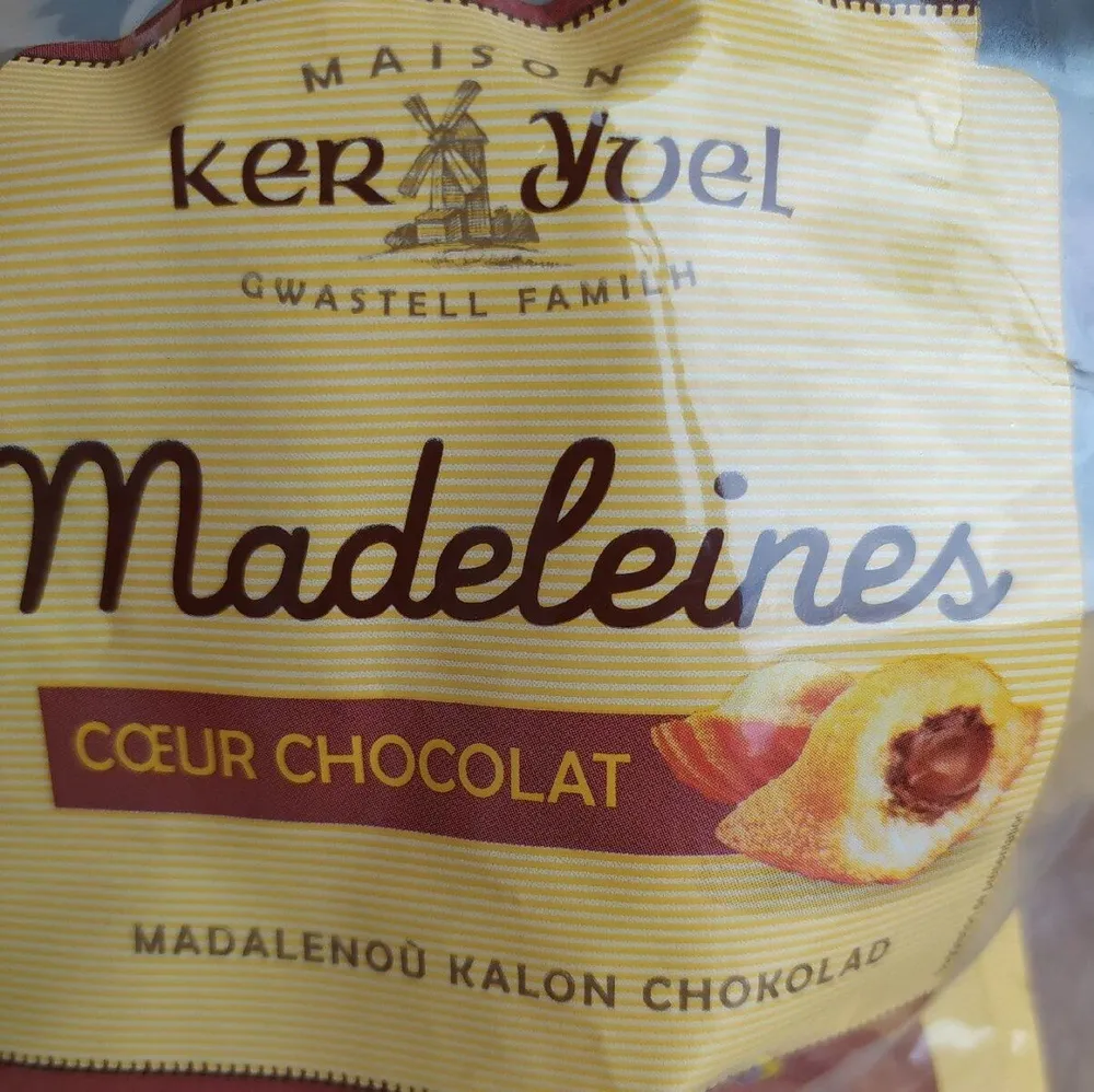 Madeleine coeur chocolat