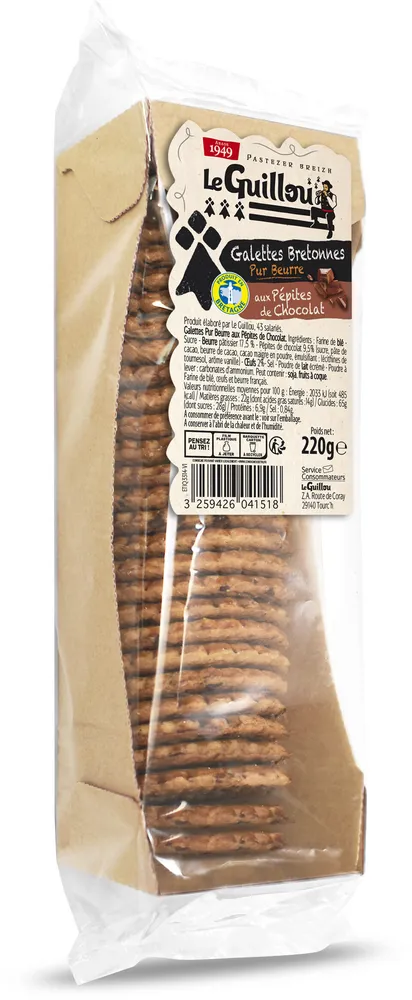 Galettes pépites choco pur beurre - Le Guillou