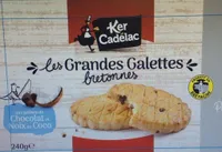 Grandes galettes bretonnes au chocolat et coco