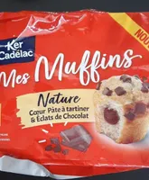 Mes muffins nature coeur pâte à tartiner