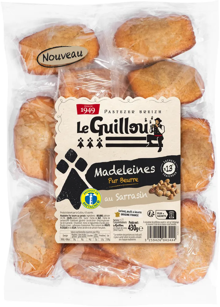 Madeleines au sarrasin