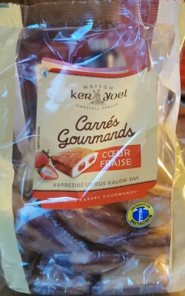 Carrés gourmands, coeur chocolat