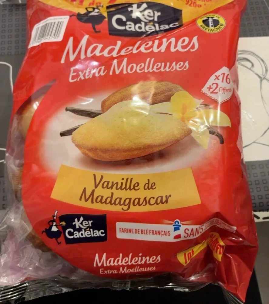 Madeleines Extra Moelleuses Vanille de Madagascar