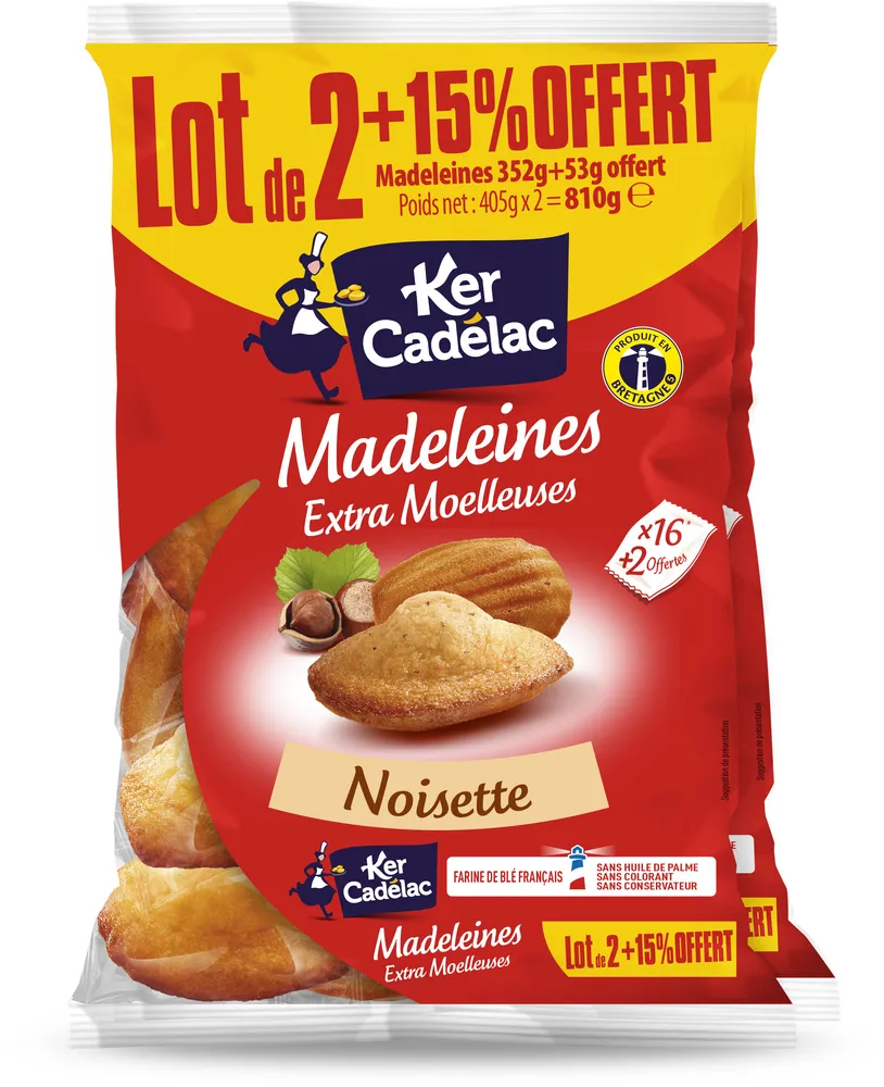 Madeleines Extra Moelleuses Noisette