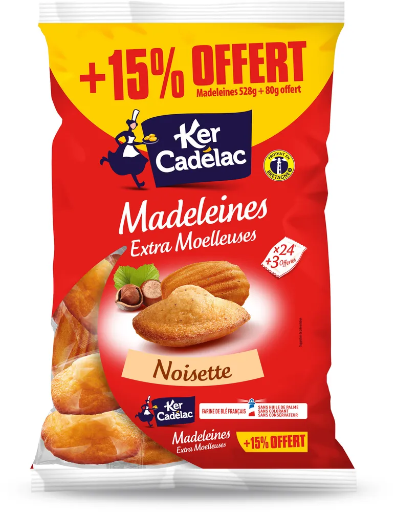 Madeleines Extra Moelleuses Noisette