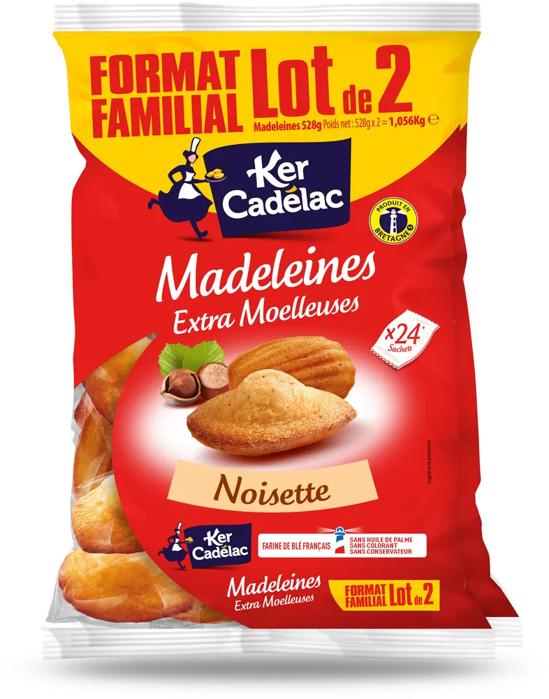 Madeleines Extra Moelleuses Noisette