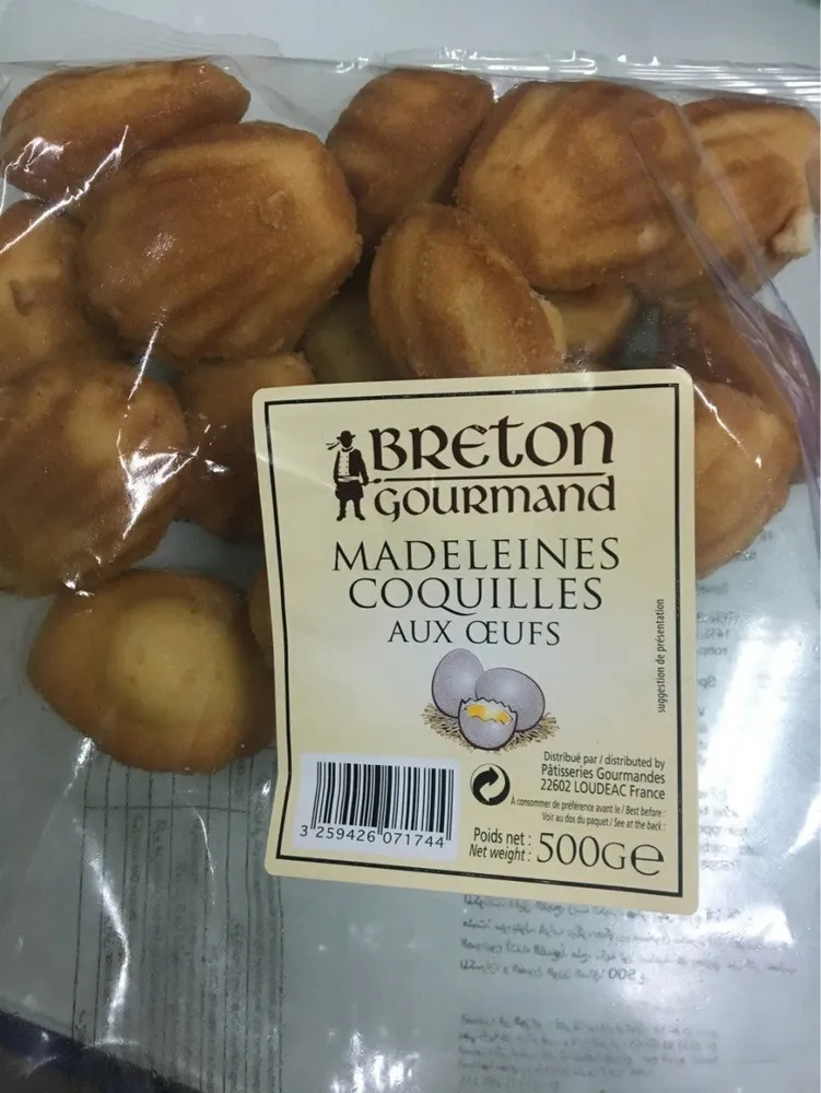 Madeleines coquilles aux oeufs