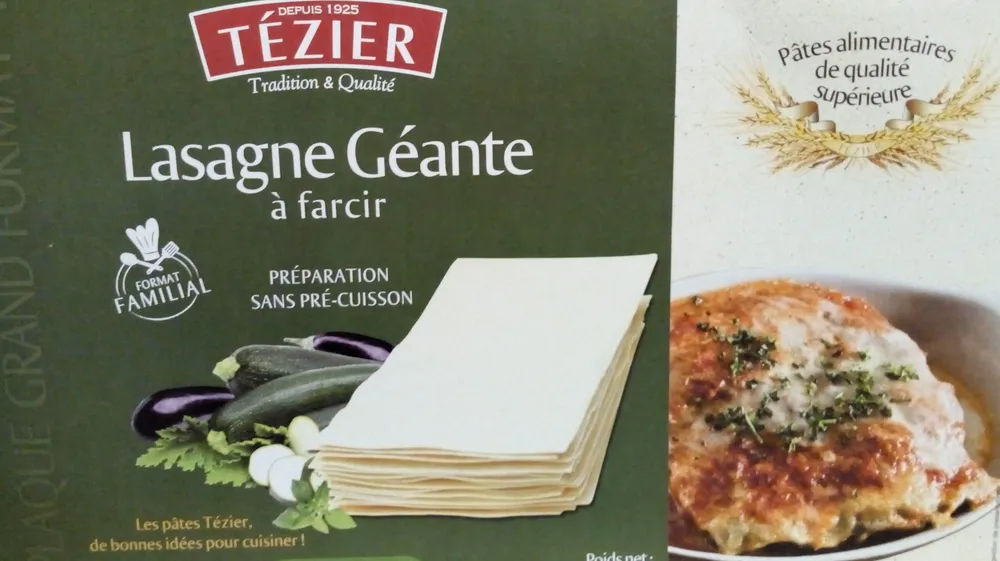 Lasagnes a garnir géantes