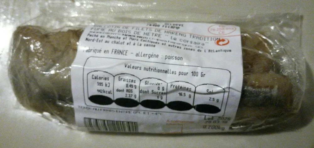 Ballotin de filets de hareng tradition fumé au bois de hêtre