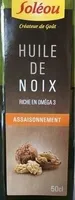 Soleou, Huile de Noix, la bouteille de 50