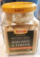 Soléou Moutarde Fine Aux Olives Vertes Et Romarin (200g