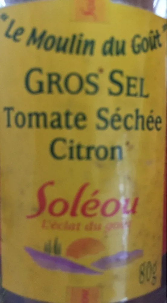 Gros sel tomate sechée citron