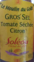 Gros sel tomate sechée citron