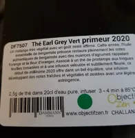 thé earl grey vert primeur