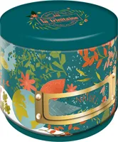 Boite nature ronde vert foncé galettes bretonnes pur beurre en sachets fraîcheur
