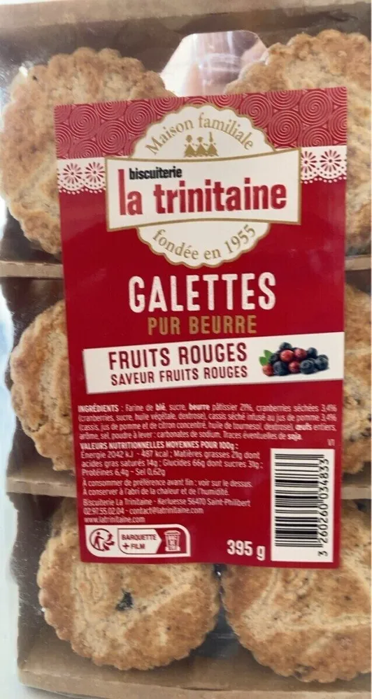 Galette pur beurre fruits rouges