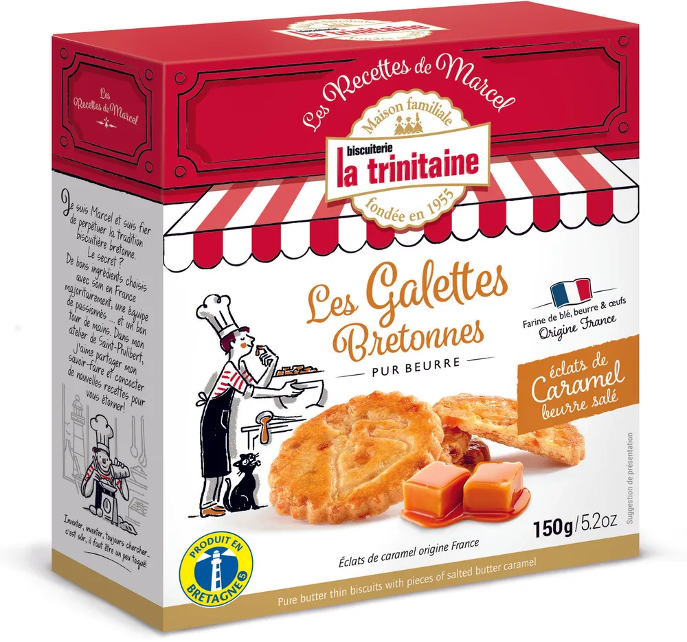 Les galettes bretonnes pur beurre aux éclats de caramel au beurre salé de Marcel