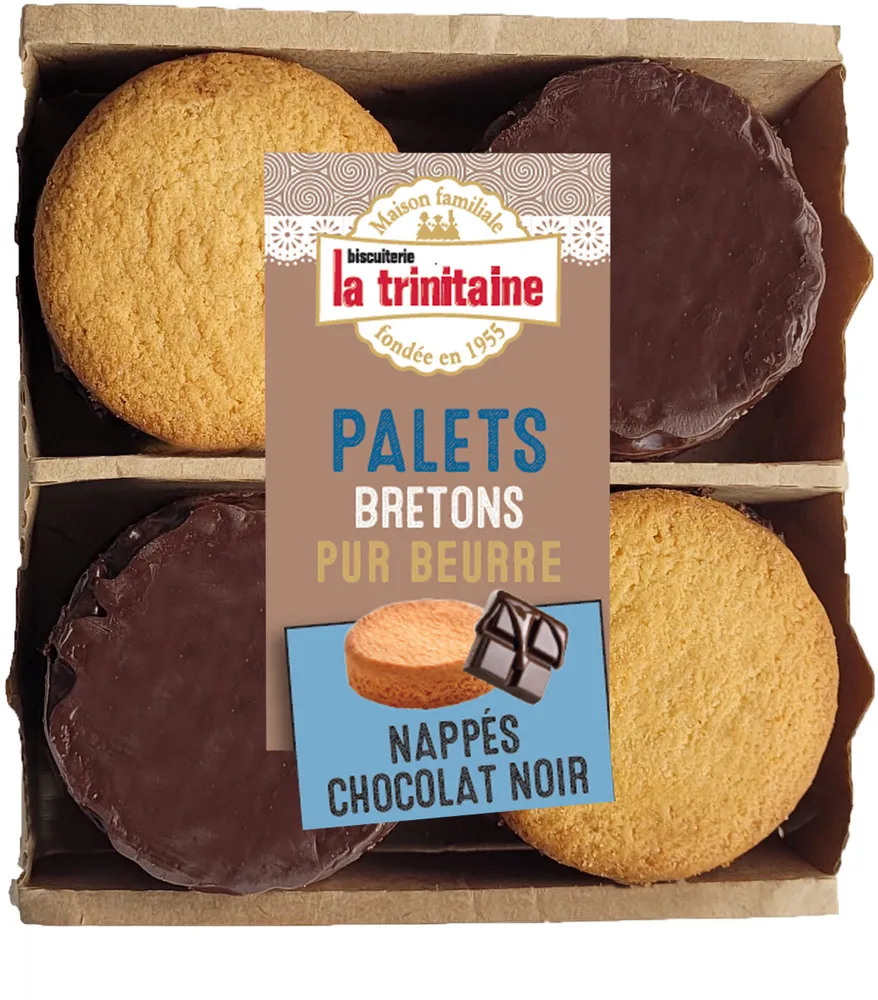 Palets bretons pur beurre nappés de chocolat noir