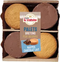 Palets bretons pur beurre nappés de chocolat au lait
