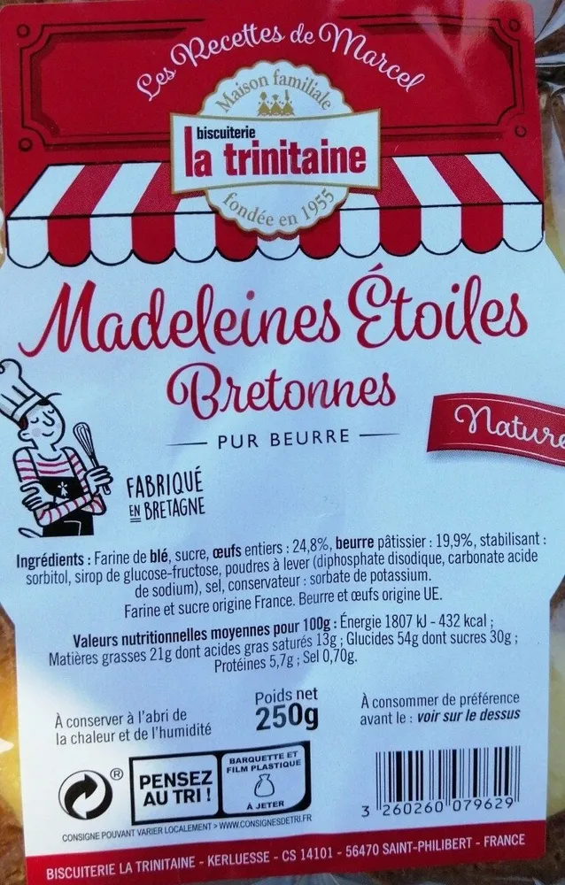 Madeleines étoiles bretonne