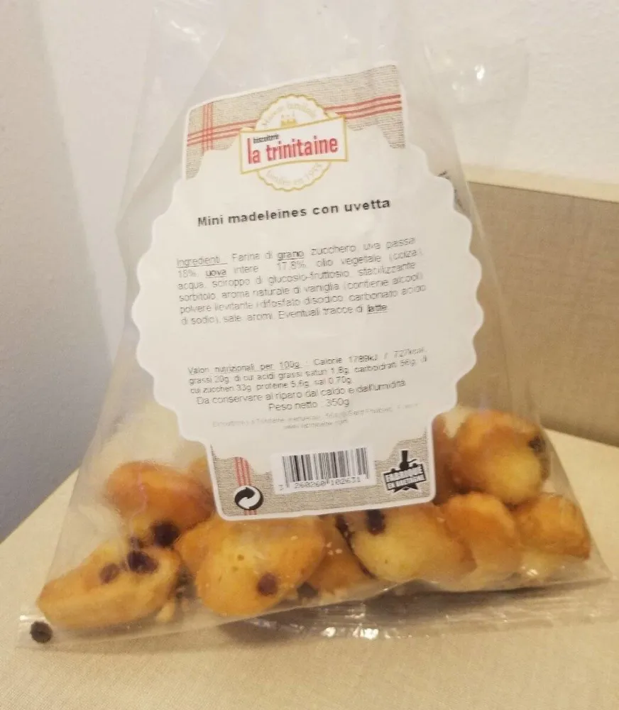 Mini madeleines con uvetta