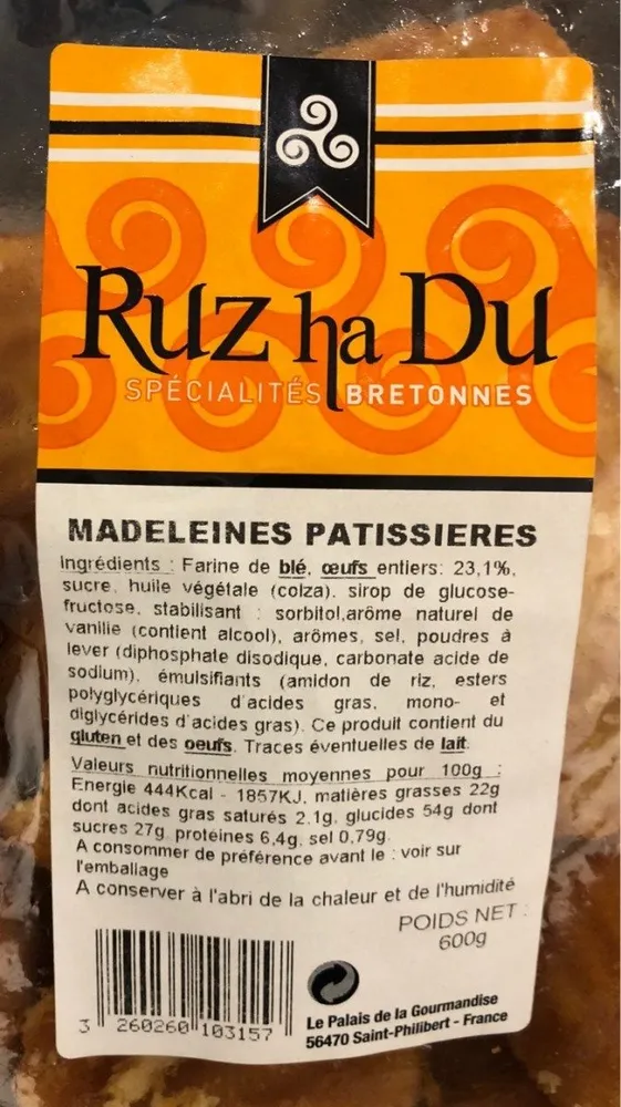 Madeleines patissieres