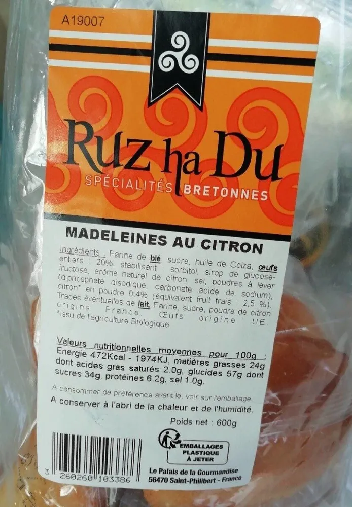 Madeleines au citron