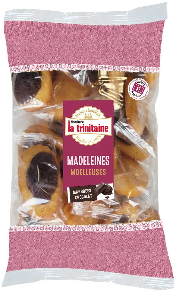 Madeleines moelleuses colza marbrées en sachets fraîcheur x1