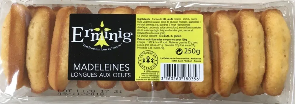 Madeleines Longues Aux Oeufs