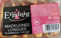 Madeleines longues marbrées cacao
