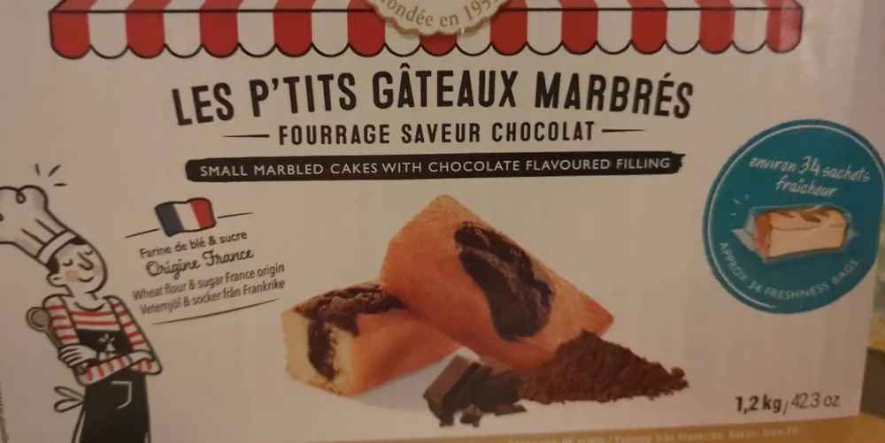 Les p'tits gâteaux marbrés - fourrage saveur chocolat