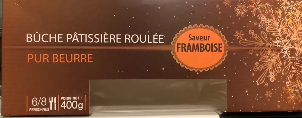 Bûche pâtissière roulée Framboise