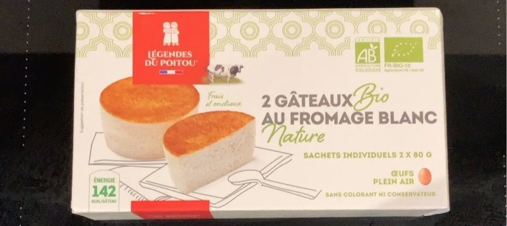 Gateau bio au fromage blanc