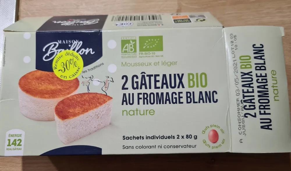 Gâteaux BIO au fromage blanc