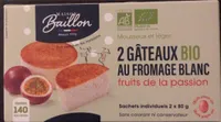 2 gâteaux bio au fromage blanc fruits de la passion
