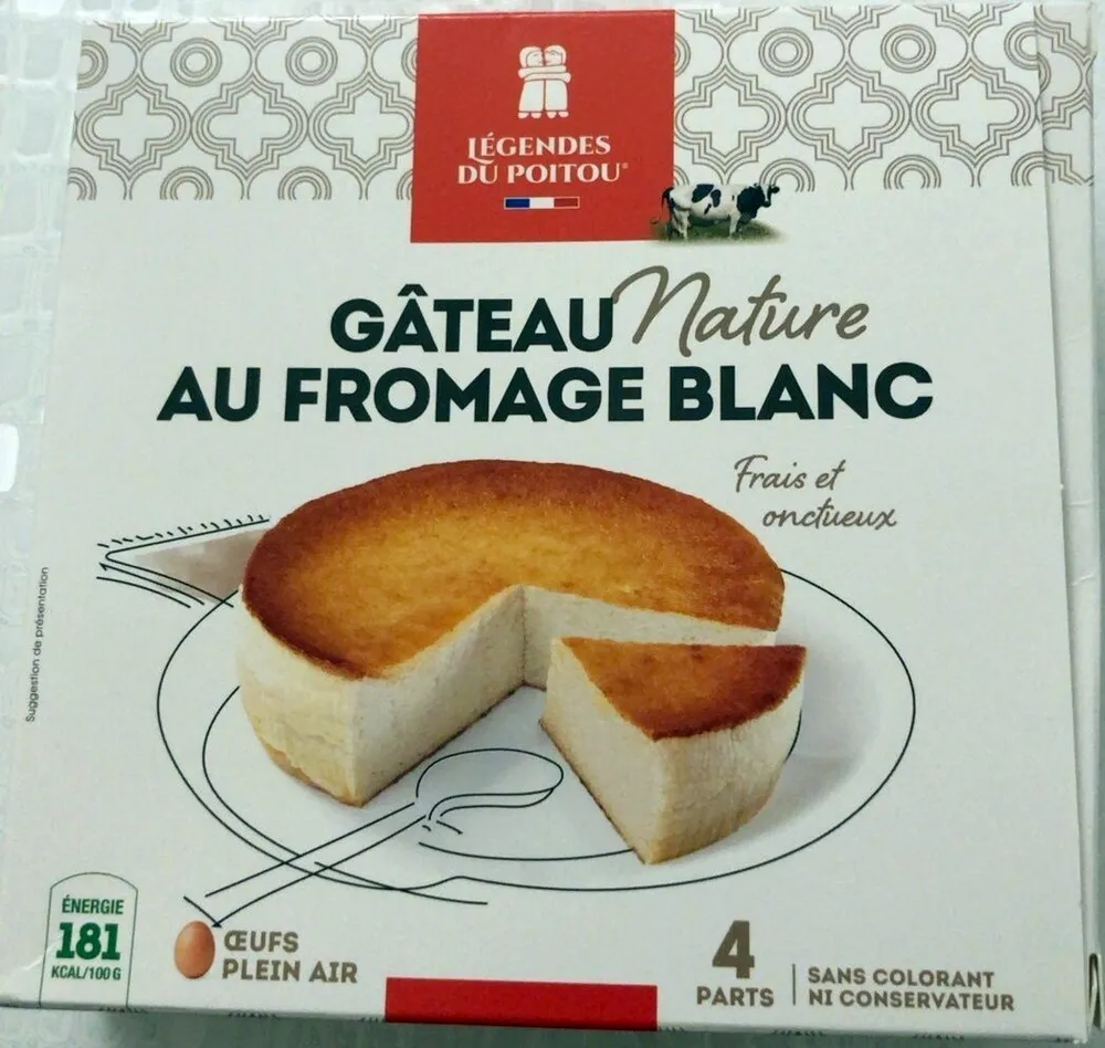 Gâteau nature au fromage blanc