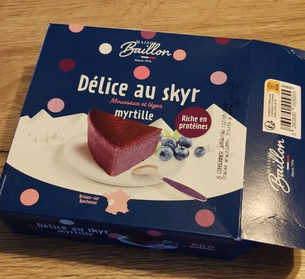 Délice au skyr Mousseux et léger myrtille